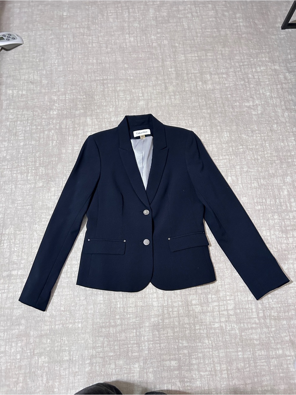 Calvin Klein Navy Two Button Blazer